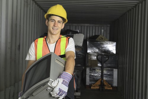 Person filling out a skip hire permit application